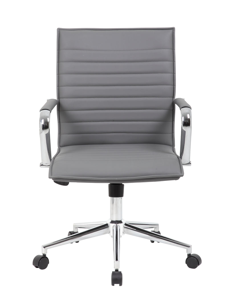 Boss Gray Vinyl Hospitality Chair (B9533C-GY) Each