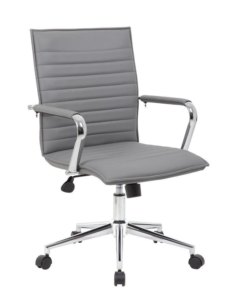 Boss Gray Vinyl Hospitality Chair (B9533C-GY) Each