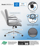Boss Gray Vinyl Hospitality Chair (B9533C-GY) Each