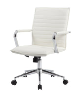 Boss White Vinyl Hospitality Chair (B9533C-WT) Each