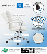 Boss White Vinyl Hospitality Chair (B9533C-WT) Each