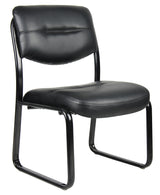 Boss Leather Sled Base Side Chair  (B9539) Each