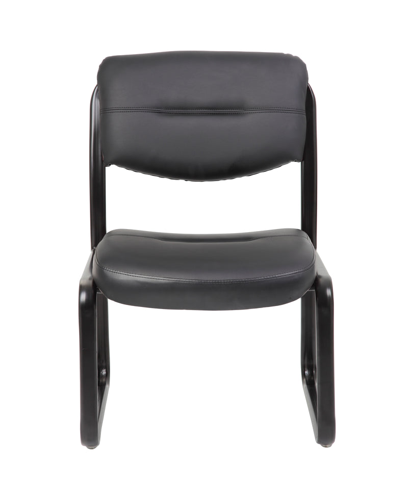Boss Leather Sled Base Side Chair  (B9539) Each