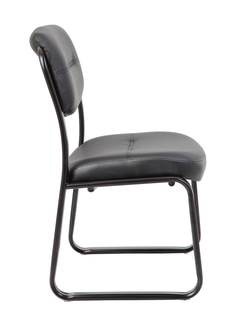 Boss Leather Sled Base Side Chair  (B9539) Each