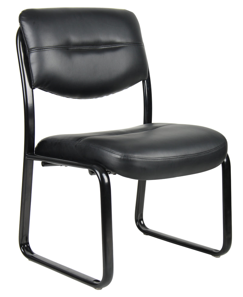 Boss Leather Sled Base Side Chair  (B9539) Each