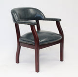 Boss Captain's Guest, Accent or Dining Chair in Blue Vinyl (B9540-BE) Each