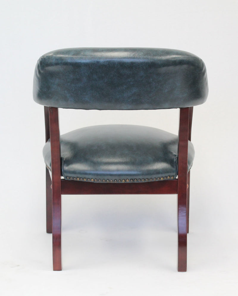 Boss Captain's Guest, Accent or Dining Chair in Blue Vinyl (B9540-BE) Each