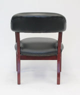 Boss Captain's Guest, Accent or Dining Chair in Black Vinyl (B9540-BK) Each