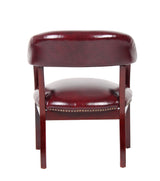 Boss Captain's Guest, Accent or Dining Chair in Burgundy Vinyl (B9540-BY) Each
