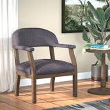 Boss Modern Captain's Guest, Accent or Dining Chair in Slate Grade Commercial Grade Linen (B9540DW-SG) Each