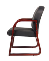 Boss Mahogany Frame Guest, Accent or Dining Chair In Black Fabric (B9570-BK) Each