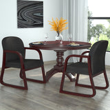 Boss Mahogany Frame Guest, Accent or Dining Chair In Black Fabric (B9570-BK) Each