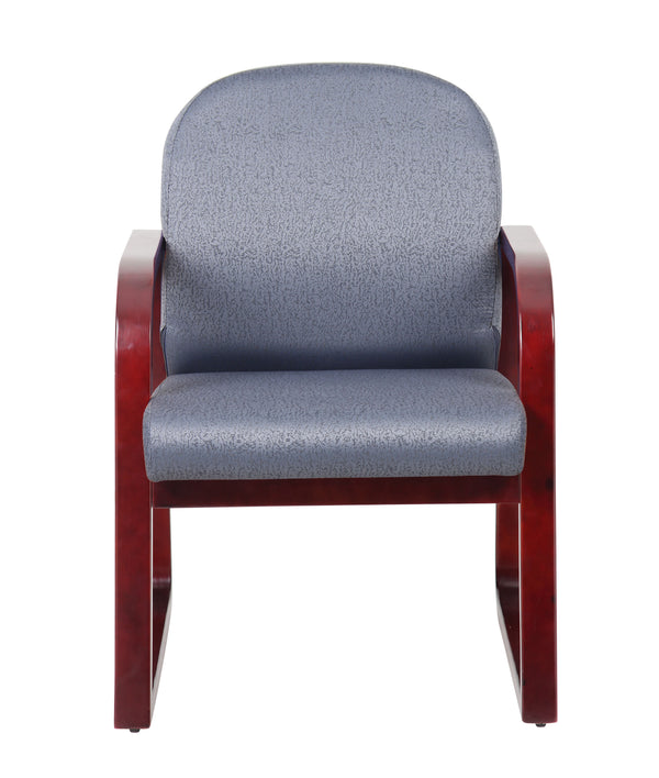 Boss Mahogany Frame Guest, Accent or Dining Chair in Gray Fabric (B9570-GY) Each