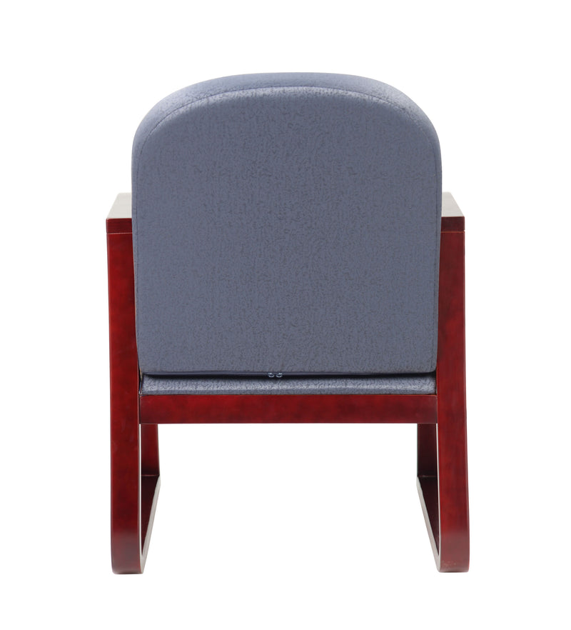 Boss Mahogany Frame Guest, Accent or Dining Chair in Gray Fabric (B9570-GY) Each