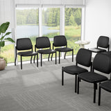 Boss Mid Back Armless Guest Chair, 400 lb capacity, Antimicrobial Vinyl, Black (B9595AM-BK-400) Each
