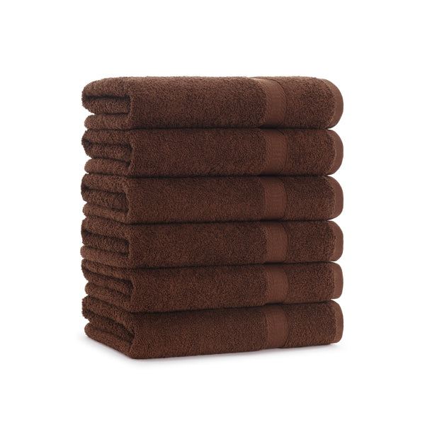 Arkwright Home True Color Bath Towel 25x52 Brown (6/Pack) (P-BATH-BR-6) 6/PK