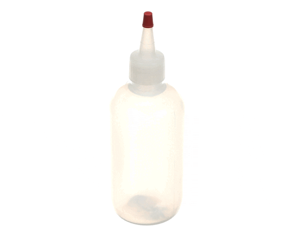 Belshaw 0190 8 Oz. Poly Bottle W/Red Cap 3/ (BEL0190) Each
