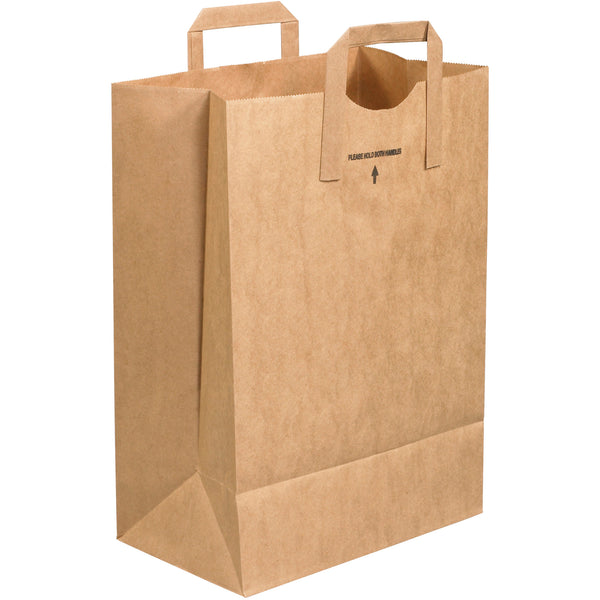 12 x 7 x 17" Flat Handle Grocery Bags (BGFH102U) Case Of 300