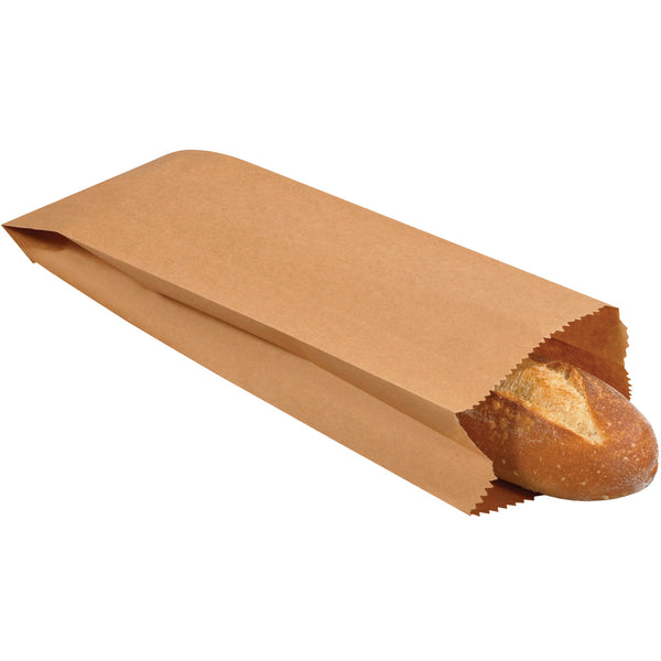 4 1/2 x 2 1/2 x 16" Kraft Grocery Bags (BGG102K) Case Of 500