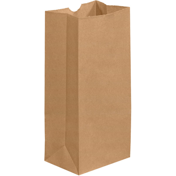 5 x 3 1/4 x 9 3/4" Kraft Grocery Bags (BGG103K) Case Of 500