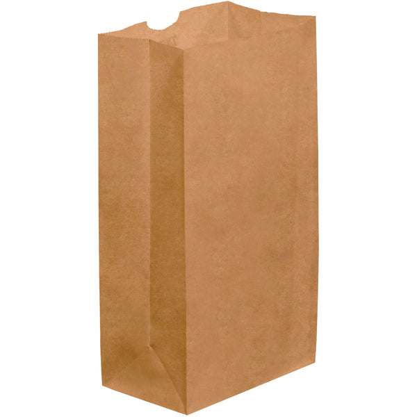 6 1/8 x 4 x 12 3/8" Kraft Grocery Bags (BGG105K) Case Of 500