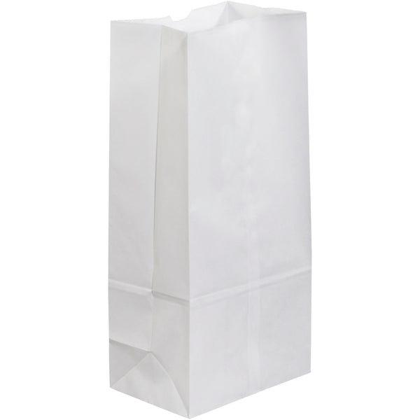 7 3/4 x 4 3/4 x 16" White Grocery Bags (BGG108W) Case Of 500