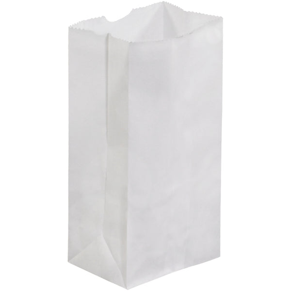 3 1/2 x 2 3/8 x 6 7/8" White Grocery Bags (BGG113W) Case Of 500