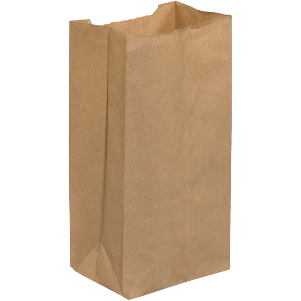 4 3/4 x 2 15/16 x 8 9/16" Kraft Grocery Bags (BGG115K) Case Of 500