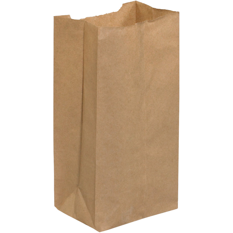 4 3/4 x 2 15/16 x 8 9/16" Kraft Grocery Bags (BGG115K) Case Of 500