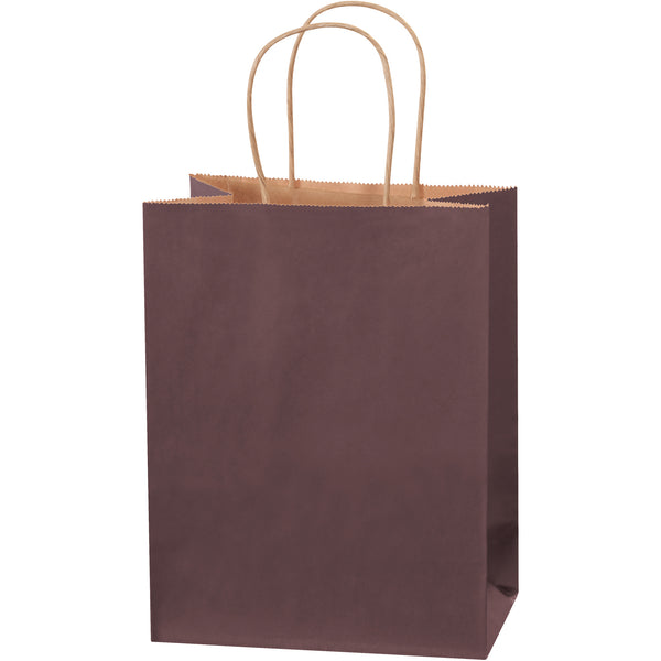 8 x 4 1/2 x 10 1/4" Brown Tinted Shopping Bags (BGS103BR) Case Of 250