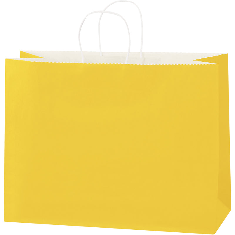 16 x 6 x 12" Buttercup Tinted Shopping Bags (BGS108BC) Case Of 250