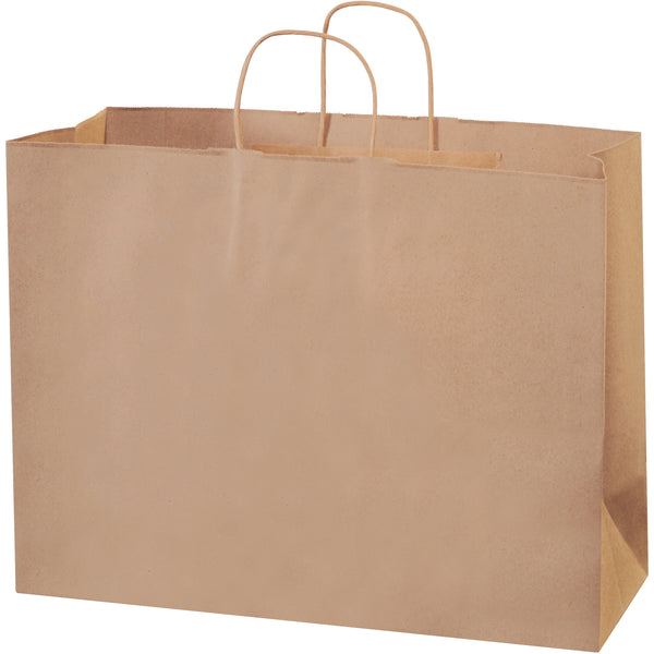 16 x 6 x 12" Kraft Paper Shopping Bags (BGS108K) Case Of 250