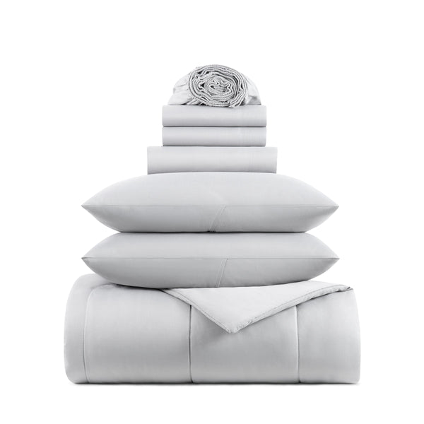 Arkwright Home Family Essentials Bed in Bag 7PC - Full/Queen - Grey (P-BIAB-FQ-GY) 1/EA