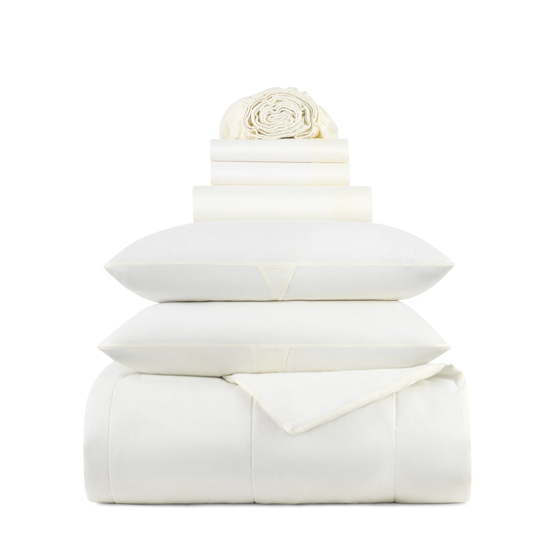 Arkwright Home Family Essentials Bed in Bag 7PC - Full/Queen - White (P-BIAB-FQ-WH) 1/EA