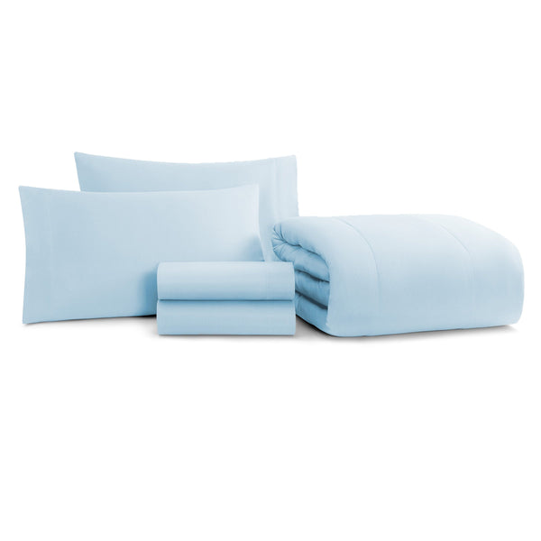 Arkwright Home Family Essentials Bed in Bag 5PC - TWIN - Blue (P-BIAB-TW-BL) 1/EA