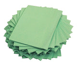 Adenna® Patient Bibs/Lap Cloths, 3-Ply, 18"x13", 125/Bag, 4 Bags/Case, Green (HOSBIB743G) Case of 500