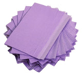 Adenna® Patient Bibs/Lap Cloths, 3-Ply, 18"x13", 125/Bag, 4 Bags/Case, Violet (HOSBIB745V) Case of 500