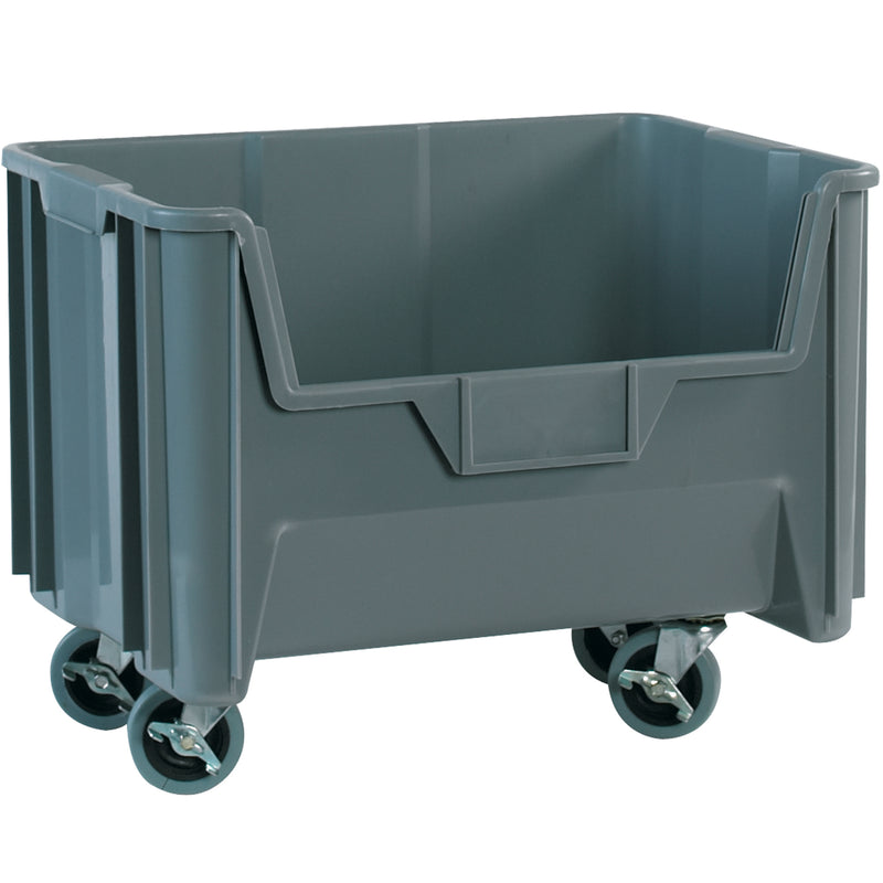 19 7/8 x 15 1/4 x 12 7/16" Gray Mobile Giant Stackable Bins (BING122) Case Of 3