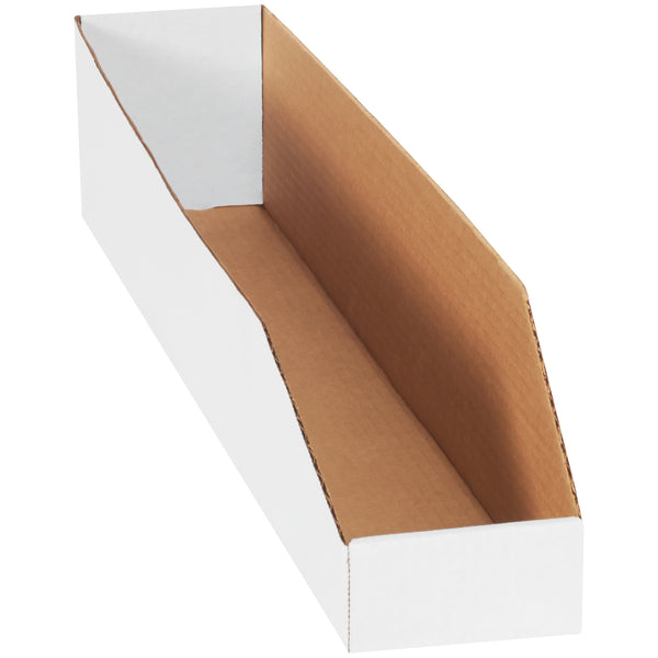 4 x 24 x 4 1/2" White Bin Boxes (BINMT424) Bundle Of 50