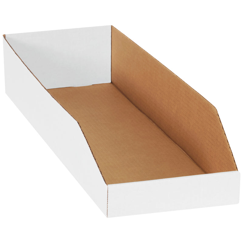 8 x 24 x 4 1/2" White Bin Boxes (BINMT824) Bundle Of 50