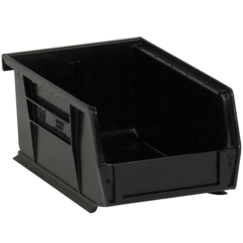 7 3/8 x 4 1/8 x 3" Black Plastic Stack & Hang Bin Boxes (BINP0743K) Case Of 24