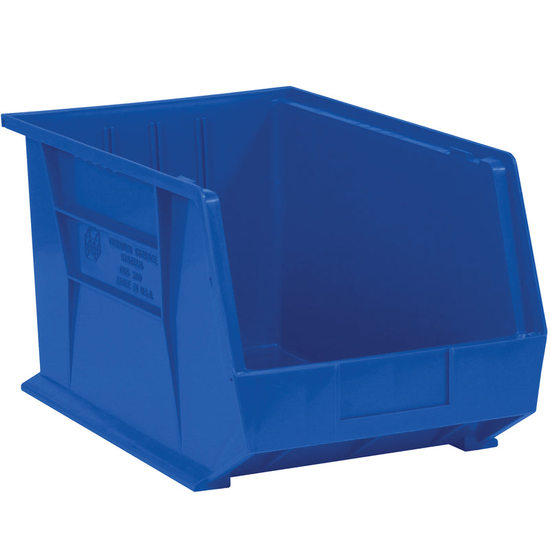 10 3/4 x 8 1/4 x 7" Blue Plastic Stack & Hang Bin Boxes (BINP1087B) Case Of 6