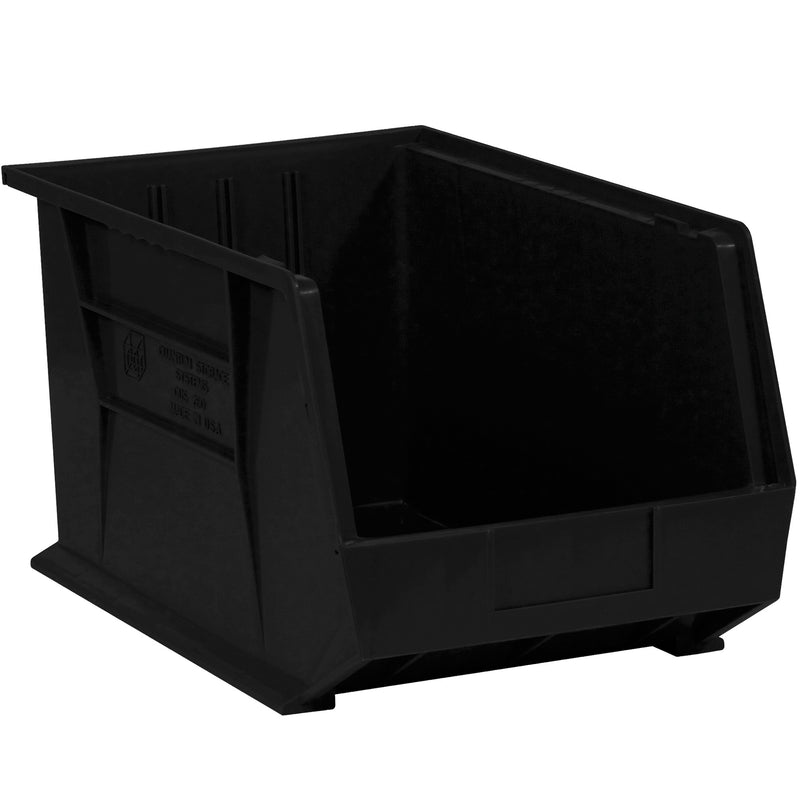 10 3/4 x 8 1/4 x 7" Black Plastic Stack & Hang Bin Boxes (BINP1087K) Case Of 6