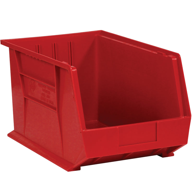 10 3/4 x 8 1/4 x 7" Red Plastic Stack & Hang Bin Boxes (BINP1087R) Case Of 6