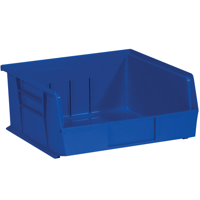 10 7/8 x 11 x 5" Blue Plastic Stack & Hang Bin Boxes (BINP1111B) Case Of 6