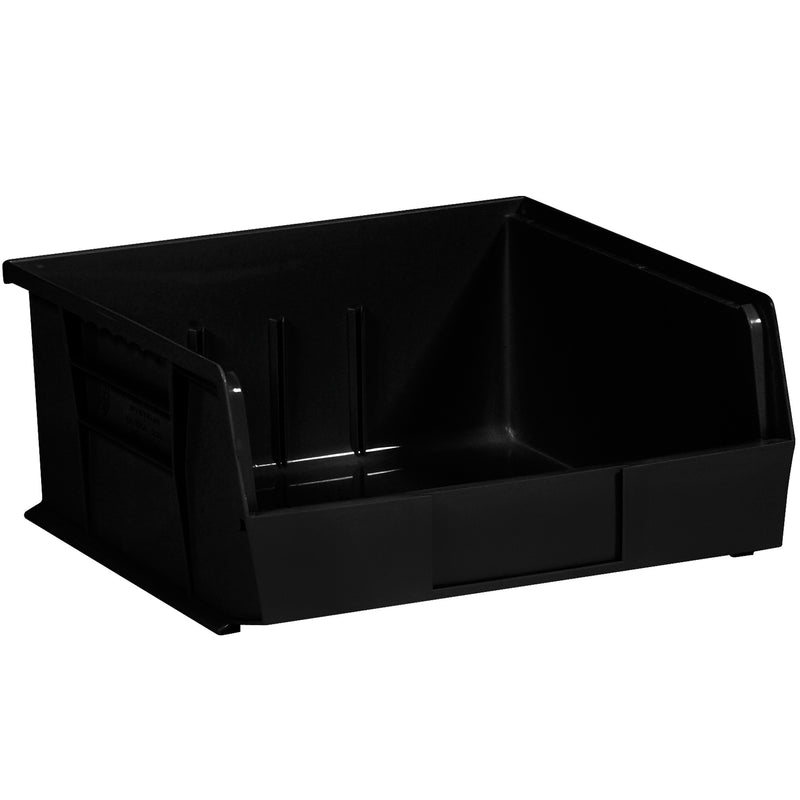 10 7/8 x 11 x 5" Black Plastic Stack & Hang Bin Boxes (BINP1111K) Case Of 6