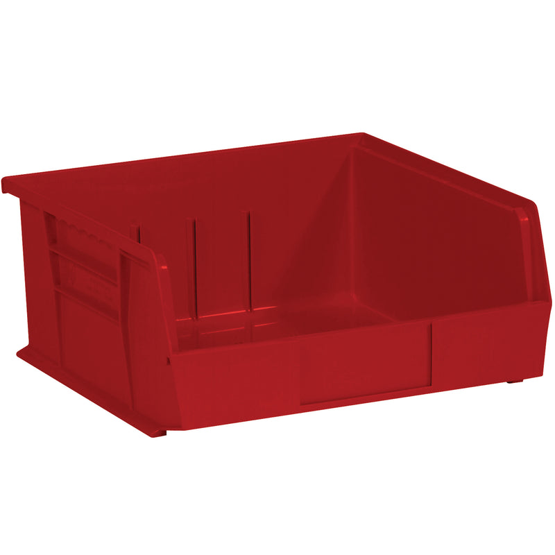10 7/8 x 11 x 5" Red Plastic Stack & Hang Bin Boxes (BINP1111R) Case Of 6
