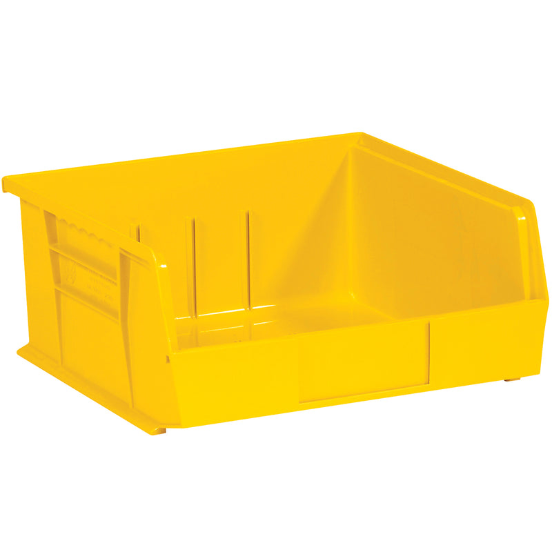 10 7/8 x 11 x 5" Yellow Plastic Stack & Hang Bin Boxes (BINP1111Y) Case Of 6