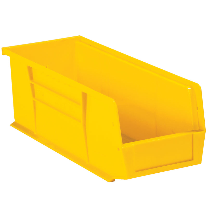 10 7/8 x 4 1/8 x 4" Yellow Plastic Stack & Hang Bin Boxes (BINP1144Y) Case Of 12