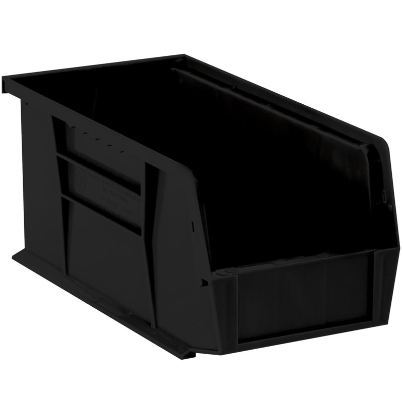 10 7/8 x 5 1/2 x 5" Black Plastic Stack & Hang Bin Boxes (BINP1155K) Case Of 12